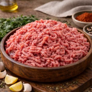 Fresh beef mince keema halal for burgers and curries