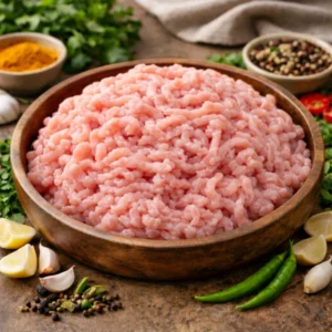 Fresh desi chicken mince keema halal and finely ground